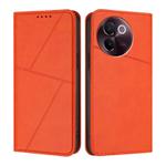 For vivo V30e Strong Magnetic Frosted Flip Leather Phone Case(Orange)