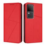 For vivo V30 / V30 Pro Global Strong Magnetic Frosted Flip Leather Phone Case(Red)
