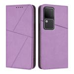 For vivo V30 / V30 Pro Global Strong Magnetic Frosted Flip Leather Phone Case(Light Purple)