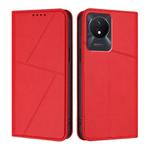 For vivo Y02 / Y02A / Y02t / Y11 2023 Strong Magnetic Frosted Flip Leather Phone Case(Red)