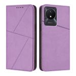 For vivo Y02 / Y02A / Y02t / Y11 2023 Strong Magnetic Frosted Flip Leather Phone Case(Light Purple)