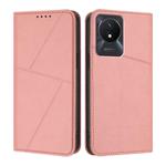 For vivo Y02 / Y02A / Y02t / Y11 2023 Strong Magnetic Frosted Flip Leather Phone Case(Pink)