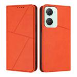 For vivo Y03 Global Strong Magnetic Frosted Flip Leather Phone Case(Orange)