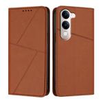 For vivo Y04 4G / Y29s 5G Global Strong Magnetic Frosted Flip Leather Phone Case(Coffee Color)