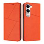 For vivo Y04 4G / Y29s 5G Global Strong Magnetic Frosted Flip Leather Phone Case(Orange)
