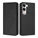 For vivo Y04 4G / Y29s 5G Global Strong Magnetic Frosted Flip Leather Phone Case(Black)
