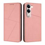 For vivo Y04 4G / Y29s 5G Global Strong Magnetic Frosted Flip Leather Phone Case(Pink)