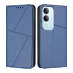 For vivo Y19s 4G Global Strong Magnetic Frosted Flip Leather Phone Case(Royal Blue)