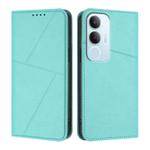 For vivo Y19s 4G Global Strong Magnetic Frosted Flip Leather Phone Case(Light Blue)