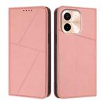 For vivo Y28 4G Strong Magnetic Frosted Flip Leather Phone Case(Pink)