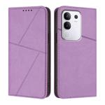 For vivo Y29 4G Strong Magnetic Frosted Flip Leather Phone Case(Light Purple)