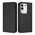 For vivo Y29 4G Strong Magnetic Frosted Flip Leather Phone Case(Black)