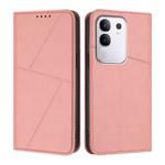 For vivo Y29 4G Strong Magnetic Frosted Flip Leather Phone Case(Pink)
