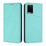 For vivo Y33t Strong Magnetic Frosted Flip Leather Phone Case(Light Blue)