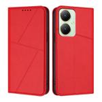For vivo Y35m+ / Y35+ / Y27 4G 2023 Strong Magnetic Frosted Flip Leather Phone Case(Red)