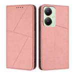 For vivo Y35m+ / Y35+ / Y27 4G 2023 Strong Magnetic Frosted Flip Leather Phone Case(Pink)
