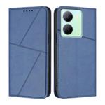 For vivo Y36 4G / 5G Global / Y36 4G India Strong Magnetic Frosted Flip Leather Phone Case(Royal Blue)