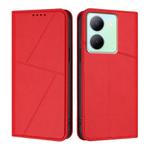 For vivo Y36 4G / 5G Global / Y36 4G India Strong Magnetic Frosted Flip Leather Phone Case(Red)