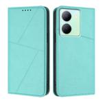 For vivo Y36 4G / 5G Global / Y36 4G India Strong Magnetic Frosted Flip Leather Phone Case(Light Blue)