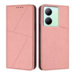 For vivo Y36 4G / 5G Global / Y36 4G India Strong Magnetic Frosted Flip Leather Phone Case(Pink)