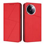 For vivo Y38 / vivo T3x Global Strong Magnetic Frosted Flip Leather Phone Case(Red)