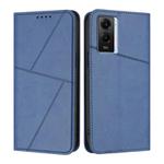 For vivo Y55 5G / Y55s 2023 / Y75 5G Strong Magnetic Frosted Flip Leather Phone Case(Royal Blue)