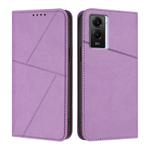 For vivo Y55 5G / Y55s 2023 / Y75 5G Strong Magnetic Frosted Flip Leather Phone Case(Light Purple)