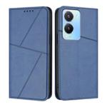 For vivo Y56 / Y16 / Y02s Strong Magnetic Frosted Flip Leather Phone Case(Royal Blue)