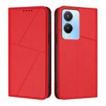 For vivo Y56 / Y16 / Y02s Strong Magnetic Frosted Flip Leather Phone Case(Red)