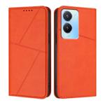 For vivo Y56 / Y16 / Y02s Strong Magnetic Frosted Flip Leather Phone Case(Orange)