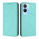 For vivo Y56 / Y16 / Y02s Strong Magnetic Frosted Flip Leather Phone Case(Light Blue)