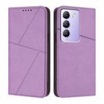 For vivo Y100 4G / 5G / Y100 IDN / V30 Lite 4G Strong Magnetic Frosted Flip Leather Phone Case(Light Purple)