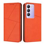 For vivo Y100 4G / 5G / Y100 IDN / V30 Lite 4G Strong Magnetic Frosted Flip Leather Phone Case(Orange)
