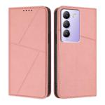 For vivo Y100 4G / 5G / Y100 IDN / V30 Lite 4G Strong Magnetic Frosted Flip Leather Phone Case(Pink)