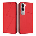 For vivo Y300 Global / V40 Lite 5G IDN Strong Magnetic Frosted Flip Leather Phone Case(Red)