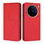 For vivo X200s Strong Magnetic Frosted Flip Leather Phone Case(Red)