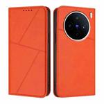 For vivo X200s Strong Magnetic Frosted Flip Leather Phone Case(Orange)