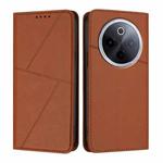 For vivo iQOO Z10 / T4 / Y300 Pro Strong Magnetic Frosted Flip Leather Phone Case(Coffee Color)