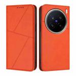 For vivo X200 Pro Strong Magnetic Frosted Flip Leather Phone Case(Orange)
