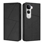 For vivo Y400 Pro 5G Strong Magnetic Frosted Flip Leather Phone Case(Black)