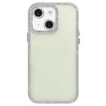 For iPhone 15 Plus / 14 Plus Dual-Sided Rhinestone Design Matte Full Coverage Phone Case(Green)
