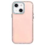 For iPhone 13 / 14 Dual-Sided Rhinestone Design Matte Full Coverage Phone Case(Pink)