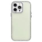 For iPhone 13 Pro Max Dual-Sided Rhinestone Design Matte Full Coverage Phone Case(Green)