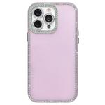 For iPhone 13 Pro Max Dual-Sided Rhinestone Design Matte Full Coverage Phone Case(Purple)