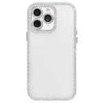 For iPhone 11 Pro Max Dual-Sided Rhinestone Design Matte Full Coverage Phone Case(White)