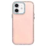 For iPhone 11 Dual-Sided Rhinestone Design Matte Full Coverage Phone Case(Pink)