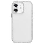 For iPhone 11 Dual-Sided Rhinestone Design Matte Full Coverage Phone Case(White)