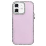 For iPhone 11 Dual-Sided Rhinestone Design Matte Full Coverage Phone Case(Purple)