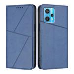 For Realme 9 Pro+ Strong Magnetic Frosted Flip Leather Phone Case(Royal Blue)