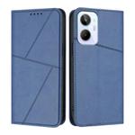 For Realme 10 4G Strong Magnetic Frosted Flip Leather Phone Case(Royal Blue)